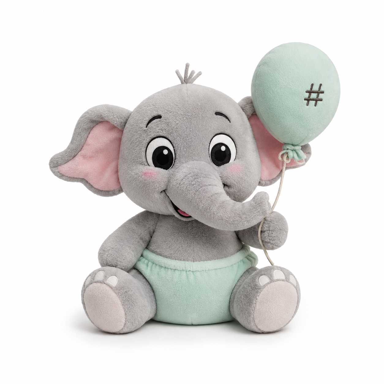Little1Stop™ Elephant Plush Toy with Balloon – Soft Baby Comfort Teddy